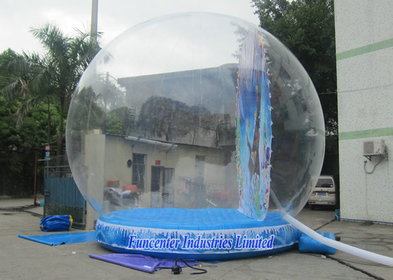 ฉากหลังลูกโป่งพองหิมะลูกโลก PVC ทนทานสำหรับงานโปรโมชั่น