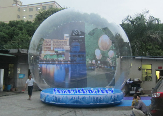 ฉากหลังลูกโป่งพองหิมะลูกโลก PVC ทนทานสำหรับงานโปรโมชั่น