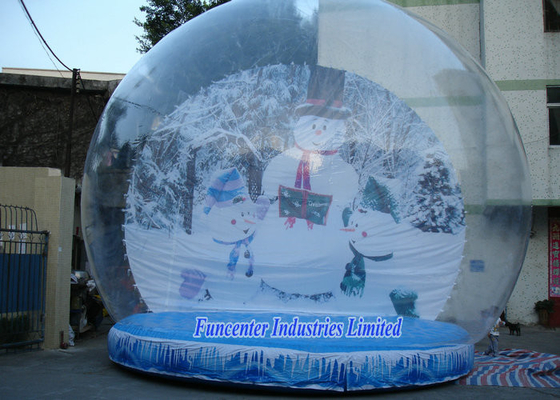 หิมะลูกโลกตกแต่ง ซึ่งทำให้พองได้ คริสต์มาส Blow Up Snow Globe Elegant Design