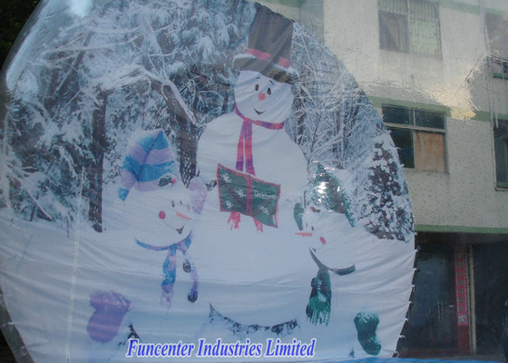 หิมะลูกโลกตกแต่ง ซึ่งทำให้พองได้ คริสต์มาส Blow Up Snow Globe Elegant Design