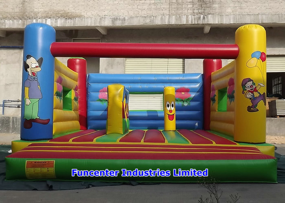เด็กเล่นพอง Bouncy ปราสาทดอกไม้รูปแบบความทนทานวัสดุสูง