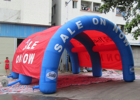 OEM แบบกำหนดเอง Blow Up เต็นท์รูปเต็นท์ครอบครัว ซึ่งทำให้พองได้ เต็นท์ขนาด 8x6x4.5m