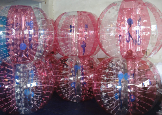 ลูกโป่งที่มีสีสันทำให้พองลูก Zorbing ลูกฟุตบอลกันชนสำหรับเล่นกลางแจ้ง