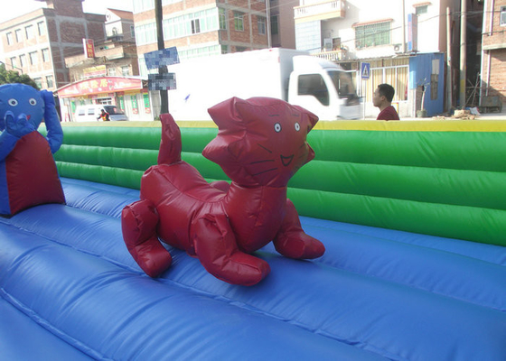 สวนสนุกที่มีขนาดใหญ่มาก ซึ่งทำให้พองได้ วัสดุความปลอดภัยสูง Bouncy Juming Castle