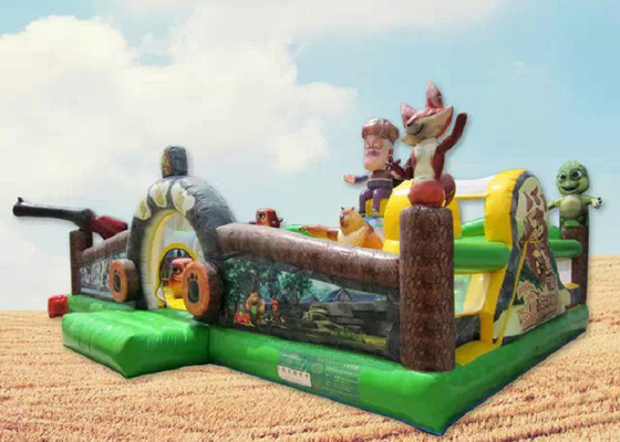 PVC Tarpaulin ซึ่งทำให้พองได้ สวนสนุก Animal Bear Zoo รูปแบบการพิมพ์ดิจิตอล