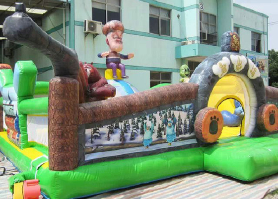 PVC Tarpaulin ซึ่งทำให้พองได้ สวนสนุก Animal Bear Zoo รูปแบบการพิมพ์ดิจิตอล
