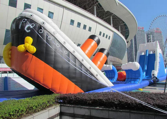 Custom อุปสรรคทำให้พองด้วย Titanic Slide วัสดุพีวีซีผ้าใบ