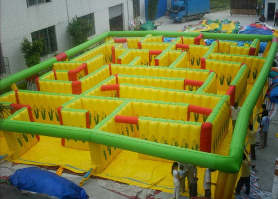 กำหนดเองทำให้เขาวงกต ซึ่งทำให้พองได้ Interactive, Bounce House Maze สี่เหลี่ยมเย็บปักถักร้อย