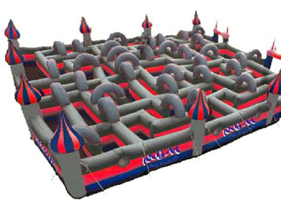 กำหนดเองทำให้เขาวงกต ซึ่งทำให้พองได้ Interactive, Bounce House Maze สี่เหลี่ยมเย็บปักถักร้อย