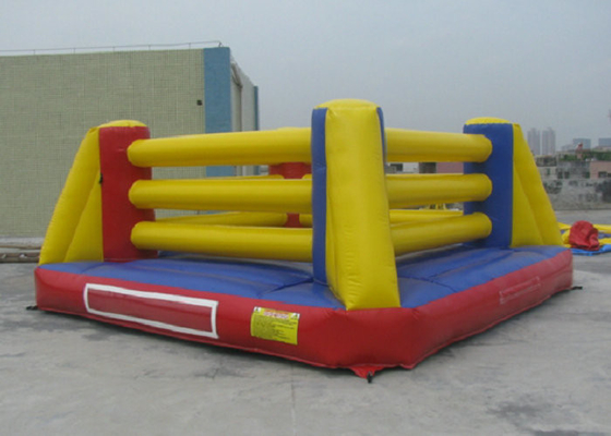 Outdoor Interactive ของเล่นกีฬาพอง Bouncy มวยปล้ำแหวน 4mx4m 5mx5m ขนาด
