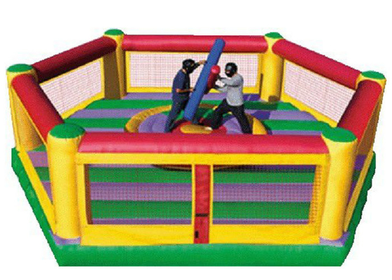 Outdoor Interactive ของเล่นกีฬาพอง Bouncy มวยปล้ำแหวน 4mx4m 5mx5m ขนาด