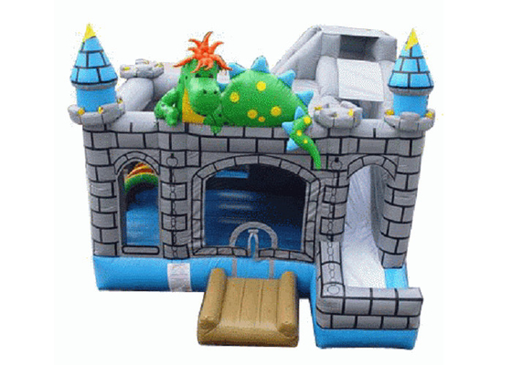 การออกแบบไดโนเสาร์ Bouncy Jumping Castles ความหนา 0.55 มม. พีวีซียาวนาน
