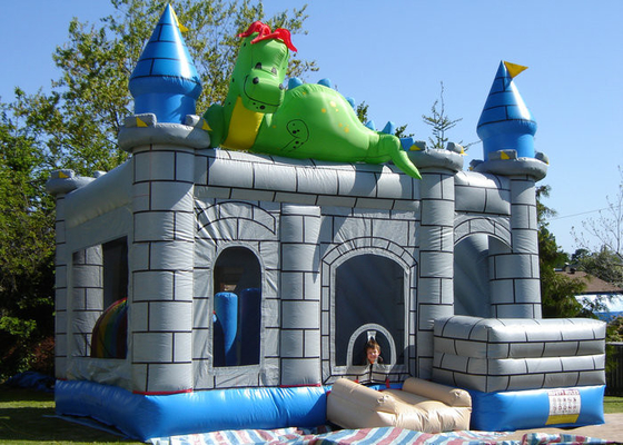 การออกแบบไดโนเสาร์ Bouncy Jumping Castles ความหนา 0.55 มม. พีวีซียาวนาน