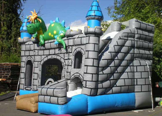 การออกแบบไดโนเสาร์ Bouncy Jumping Castles ความหนา 0.55 มม. พีวีซียาวนาน