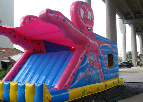 ลวดลาย Octopus พอง Bouncy ปราสาทพิมพ์สีสันด้วยสไลด์