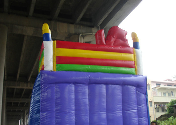 6mx4m Commercial ซึ่งทำให้พองได้ Slide ความทนทานสูง PVC วัสดุสำหรับเด็ก