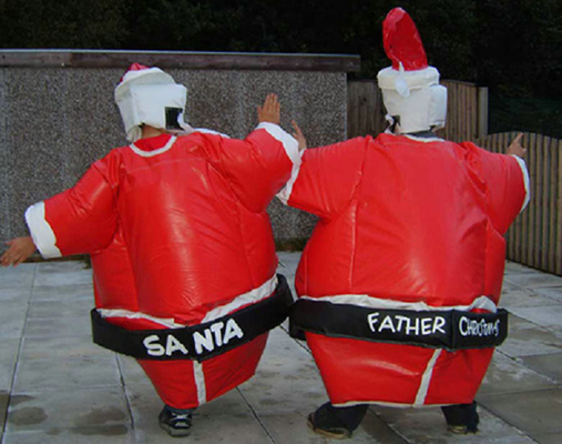 Santa Suo Santa Suits, Blow Up ชุดซูโม่สำหรับเด็ก / ผู้ใหญ่เล่นคริสต์มาส