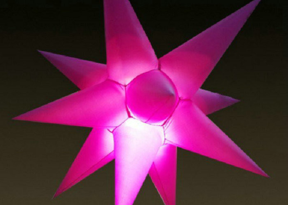 1m - 2m เส้นผ่าศูนย์กลาง LED ซึ่งทำให้พองได้ Star, ซึ่งทำให้พองได้ ตกแต่งเวทีความละเอียดสูง