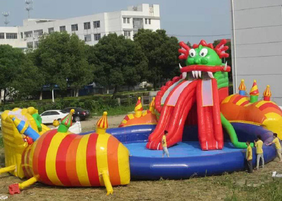 Plato พีวีซี Water Water Park กับสระว่ายน้ำสไลด์ Slide Need เข็มเย็บปลอดภัย