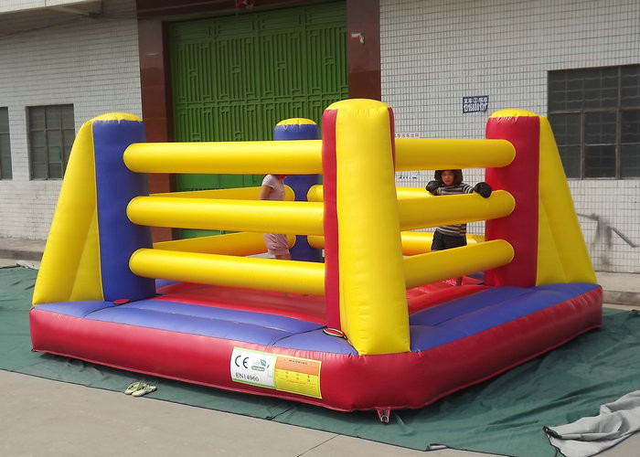 Outdoor Interactive ของเล่นกีฬาพอง Bouncy มวยปล้ำแหวน 4mx4m 5mx5m ขนาด