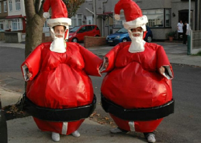 Santa Suo Santa Suits, Blow Up ชุดซูโม่สำหรับเด็ก / ผู้ใหญ่เล่นคริสต์มาส